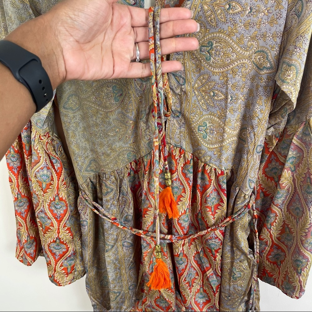 Karma Highway Boho Mixed Print Kimono Romper - Picture 6 of 15